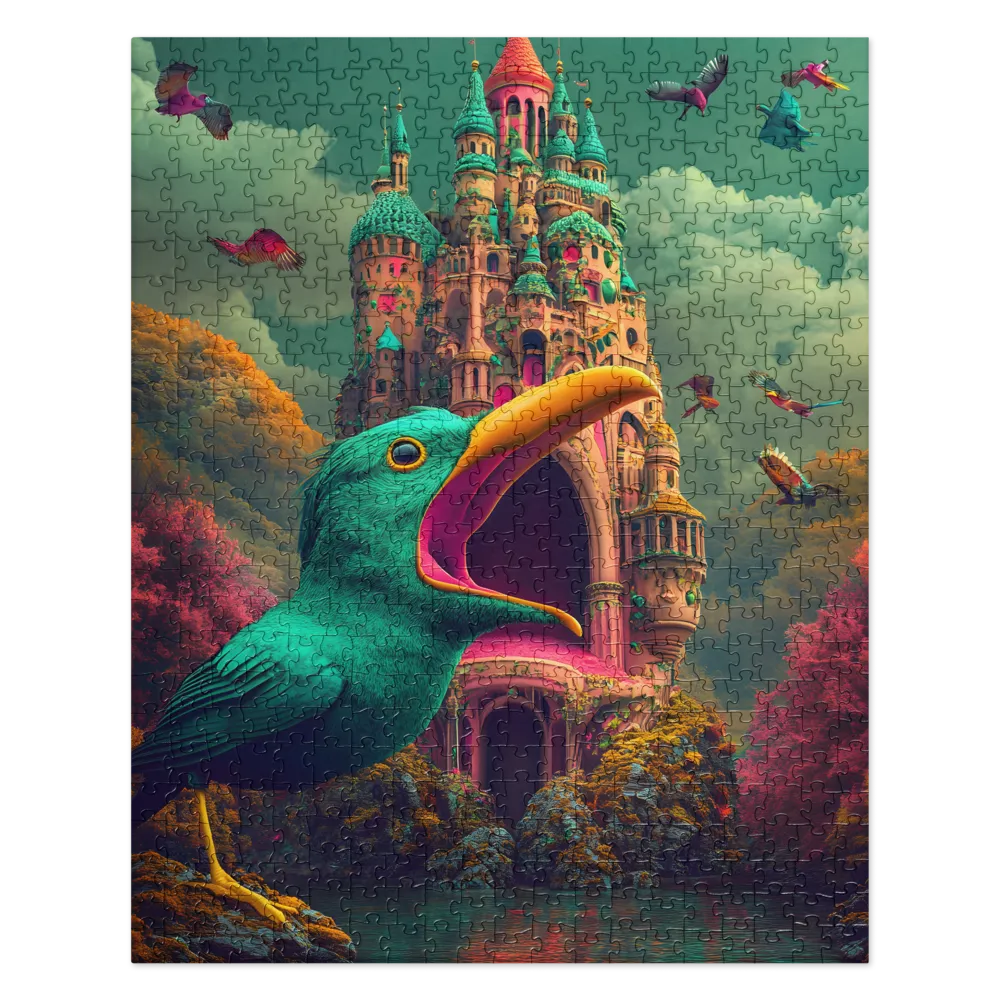 The Awakened Garden Castle 
 Jigsaw Puzzle in Tin Box
