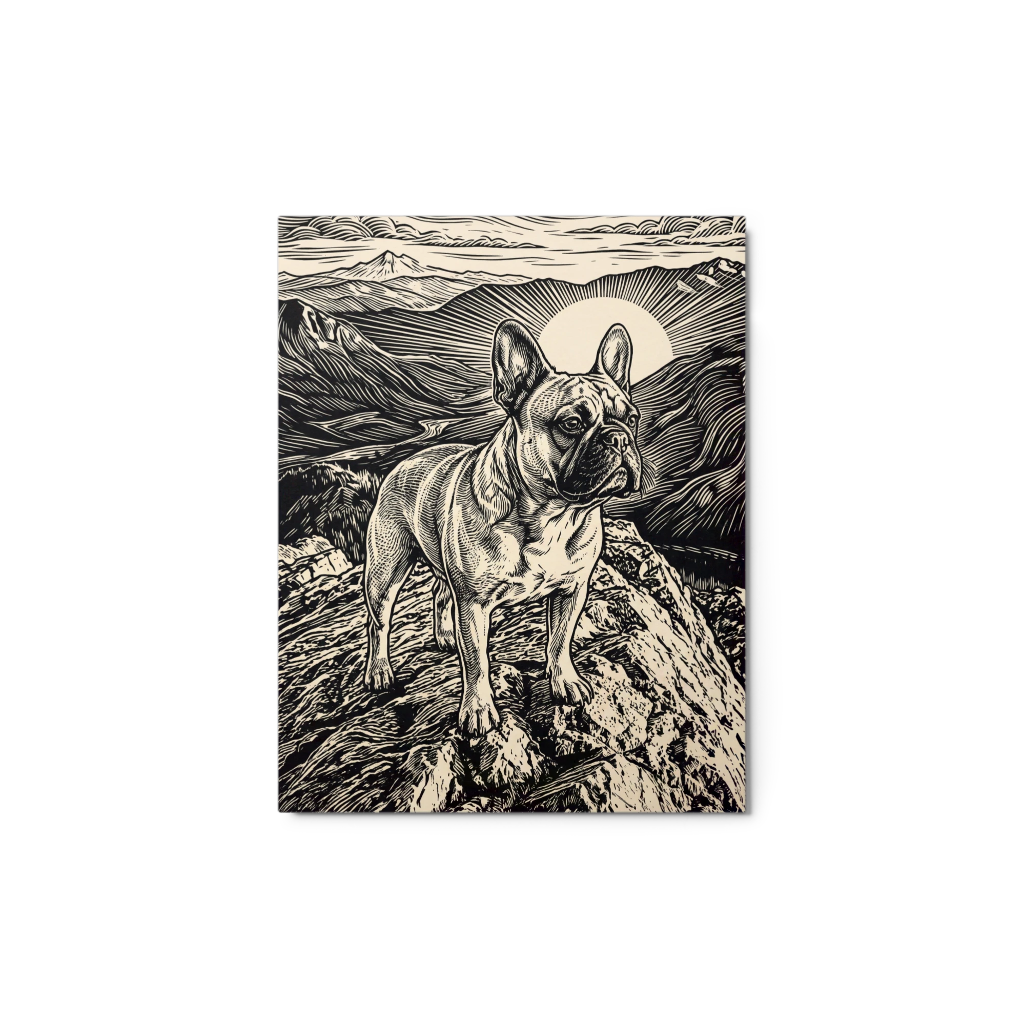 Pet Portrait — Folk Linocut