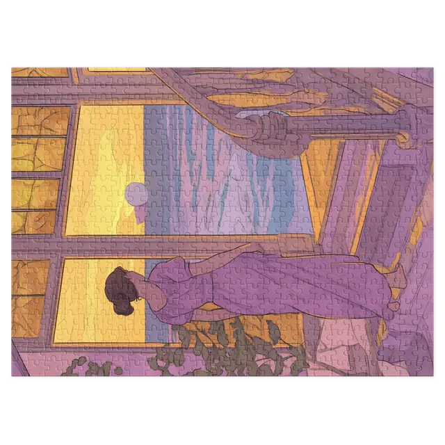 Woman at Sunset Over Ocean | Jigsaw Puzzle (252/520 pieces)