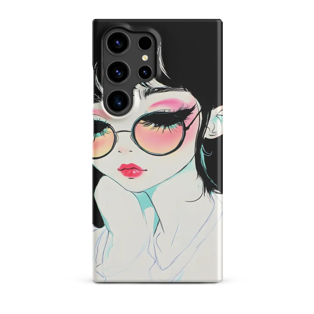 Portrait of a Girl in Sunglasses | Phone Case