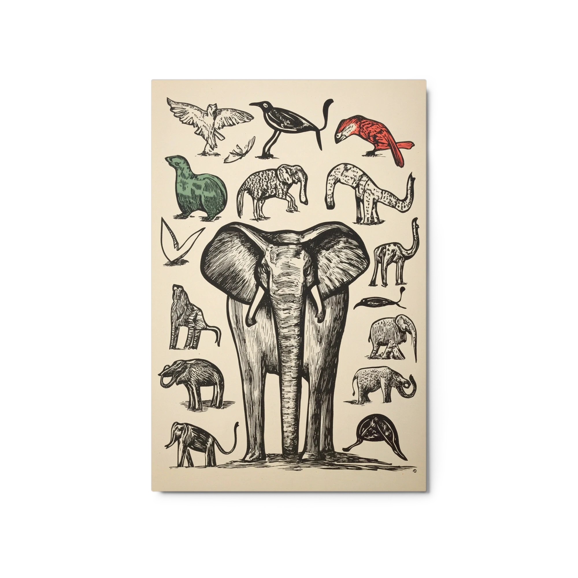 Illustrative Animal Design with Elephant