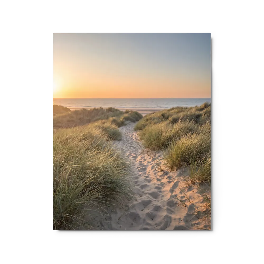 Golden Path to the Sea 
 Canvas with Black Frame