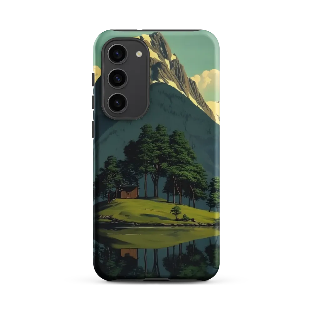 Serene Mountain Landscape with Cabin
