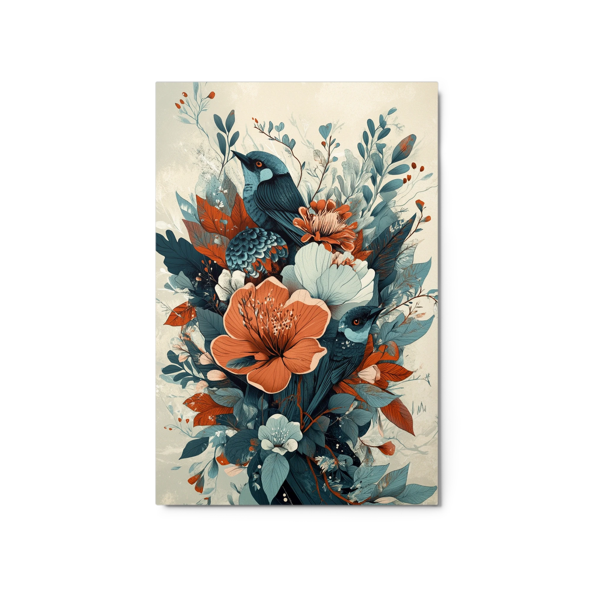 Vibrant Birds and Flowers Design