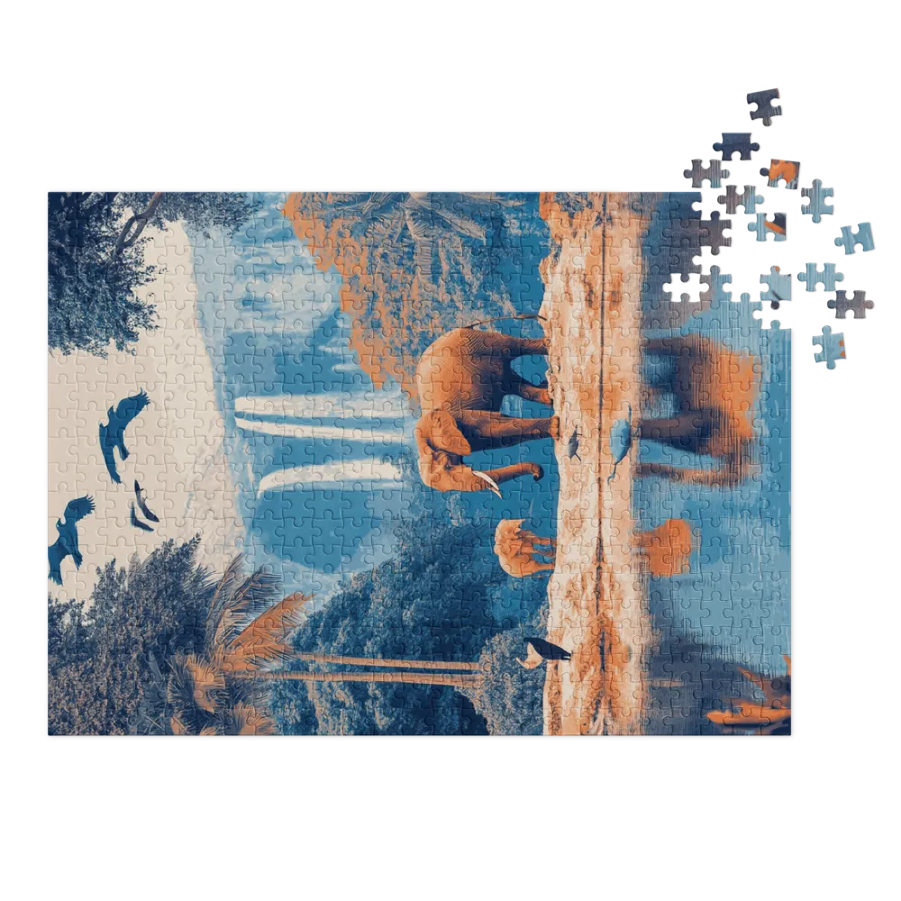 Dream Oasis 
 Jigsaw Puzzle in Tin Box
