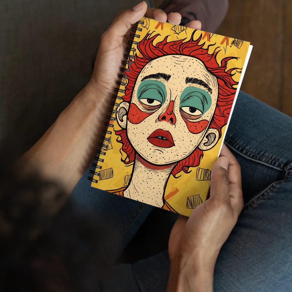 Pop Surreal Clown Portrait 
 Spiral Notebook | 140 pages