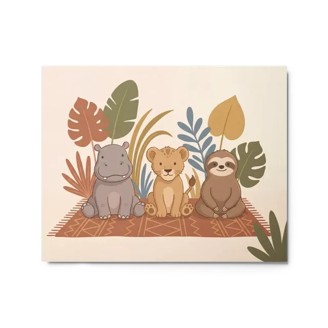 Cute Safari Friends Illustration | Art Print