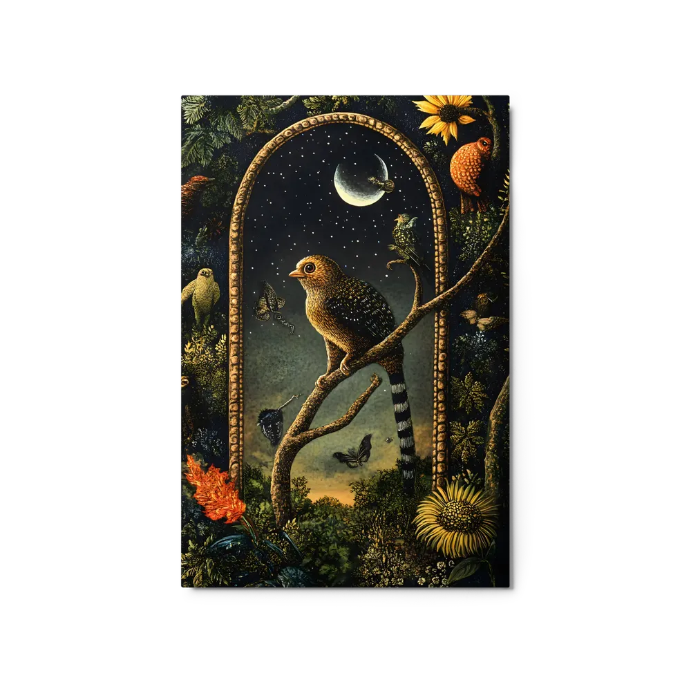 Nocturnal Jungle Archway 
 Canvas with Brown Frame
