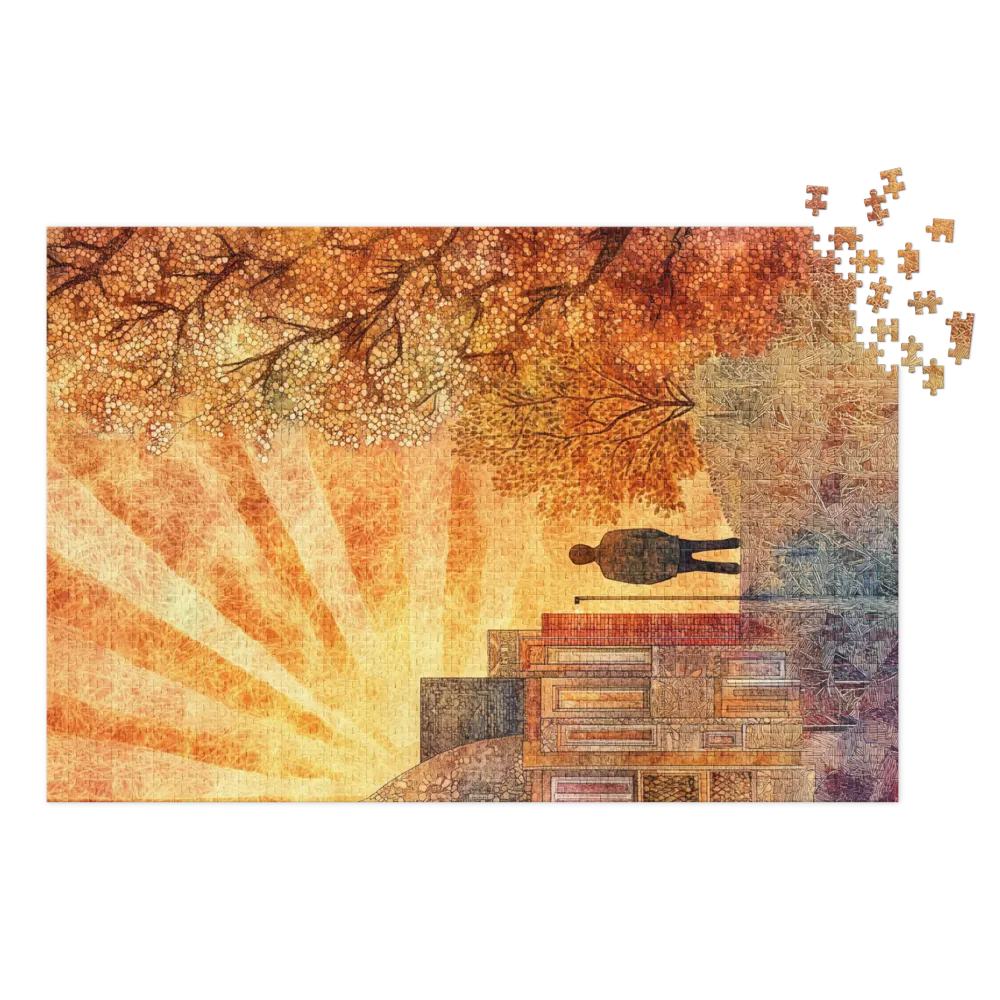 Surreal Landscape with Silhouette | Jigsaw Puzzle (252/520 pieces)