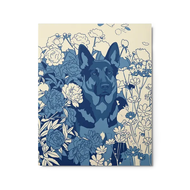 Pet Portrait — Cobalt Line