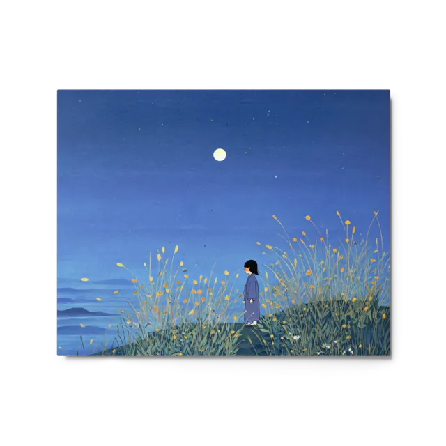 Moonlight Field Solitude | Art Print