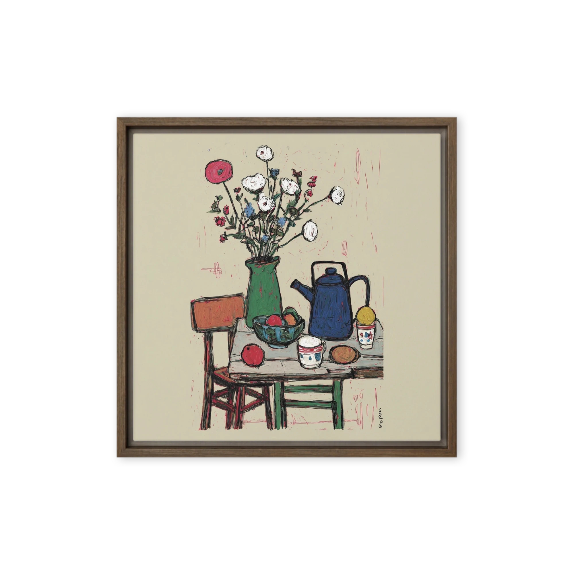 Still Life with Flowers and Teapot | Art Print