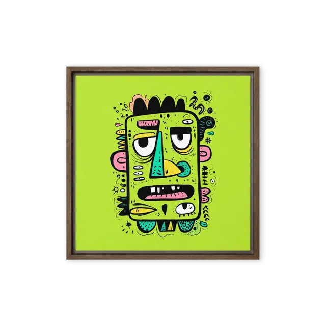 Lime Monster Portrait | Art Print
