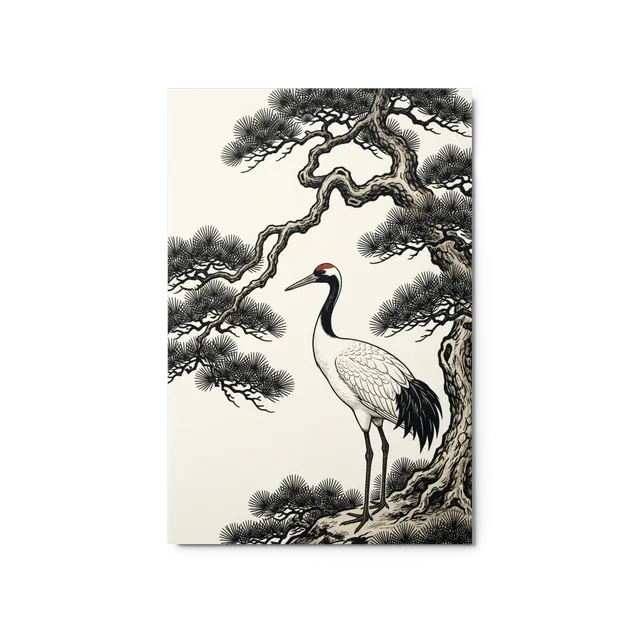 Crane Under the Pine | Art Print