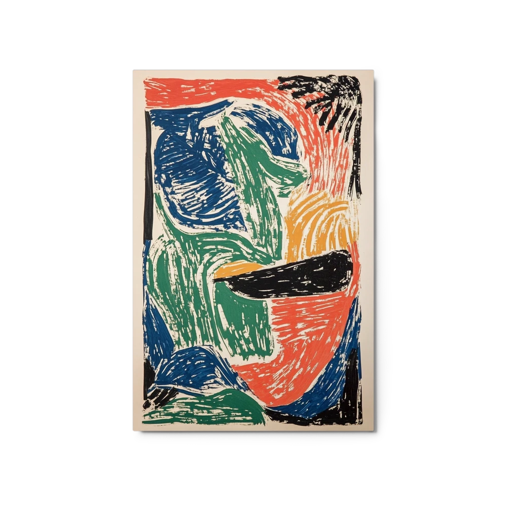 Dynamic Brushstroke Abstraction | Art Print