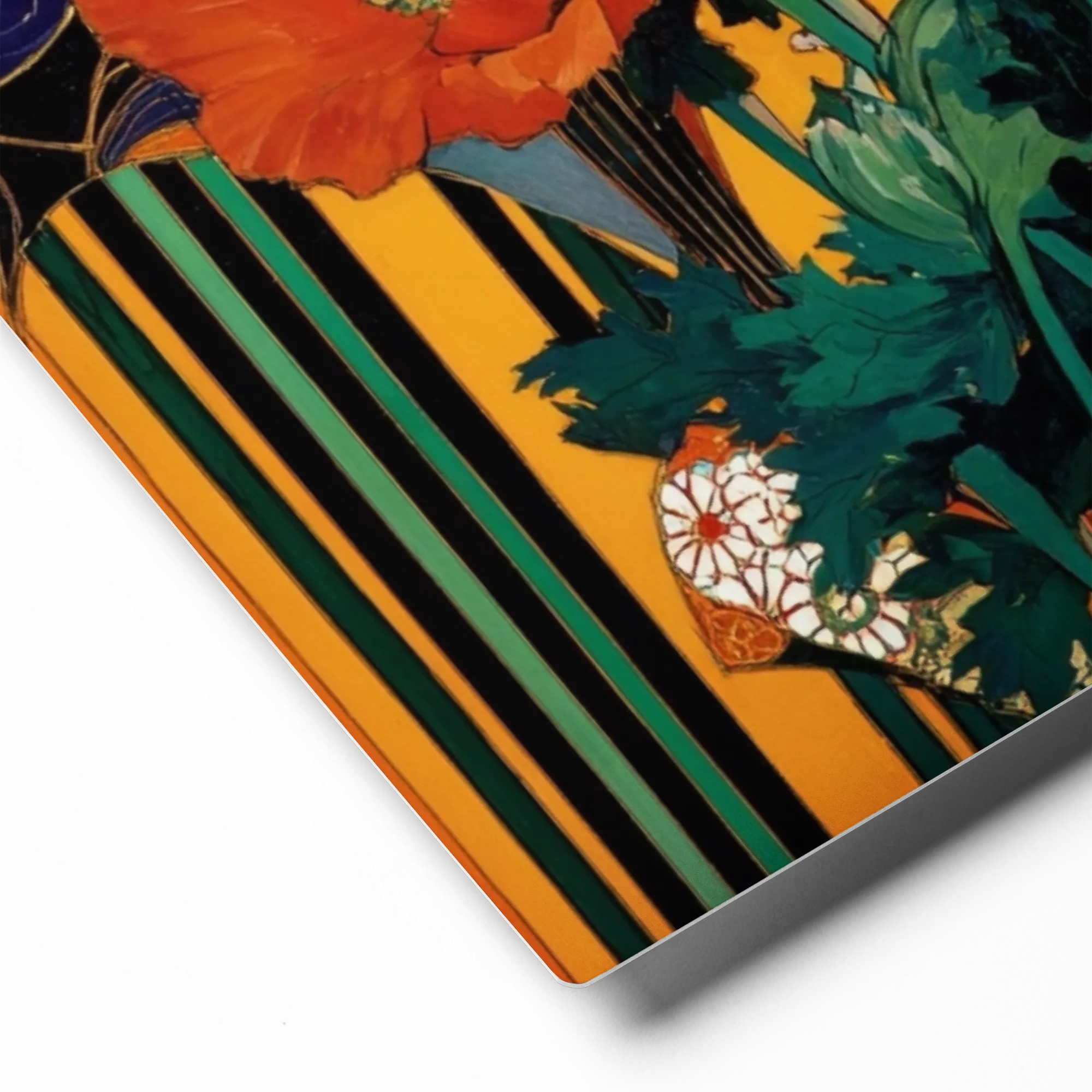 Golden Poppy Nouveau 
 Canvas | 24″x 24″