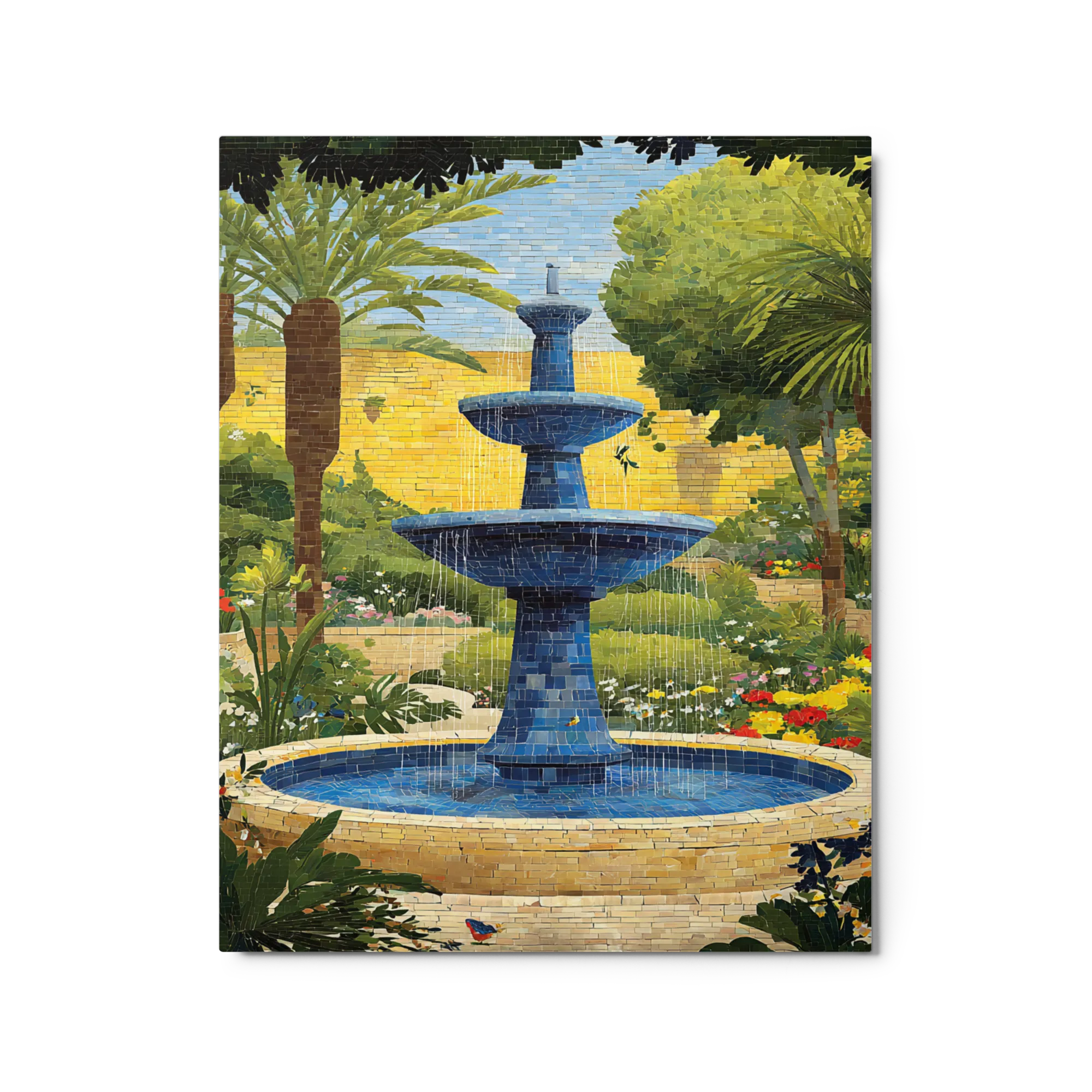 Garden Fountain Mosaic