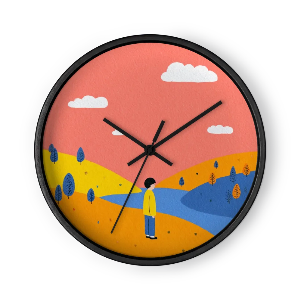 The Blue River Path | Wall Clock