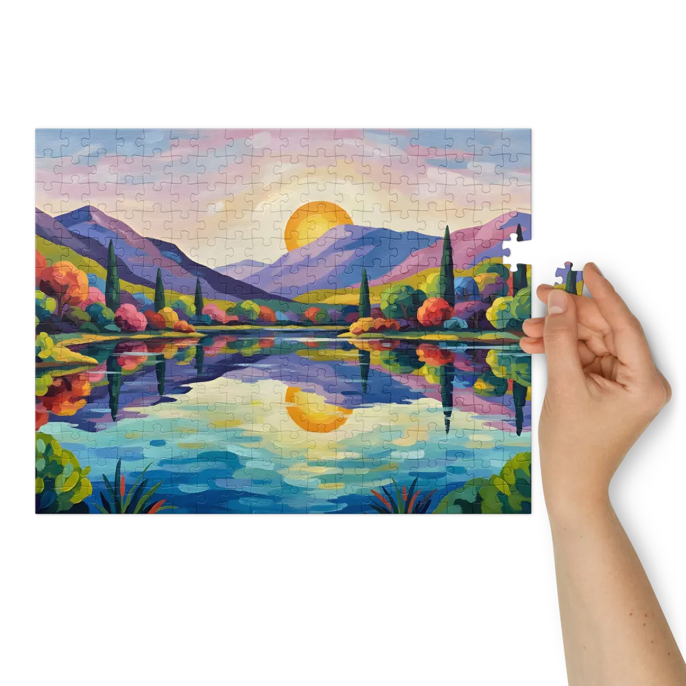 Impressionist Mountain Reflections | Jigsaw Puzzles