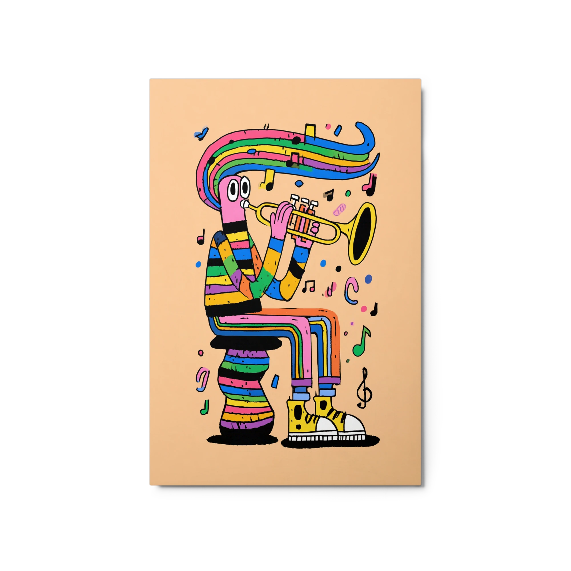 Colorful Trumpet Player