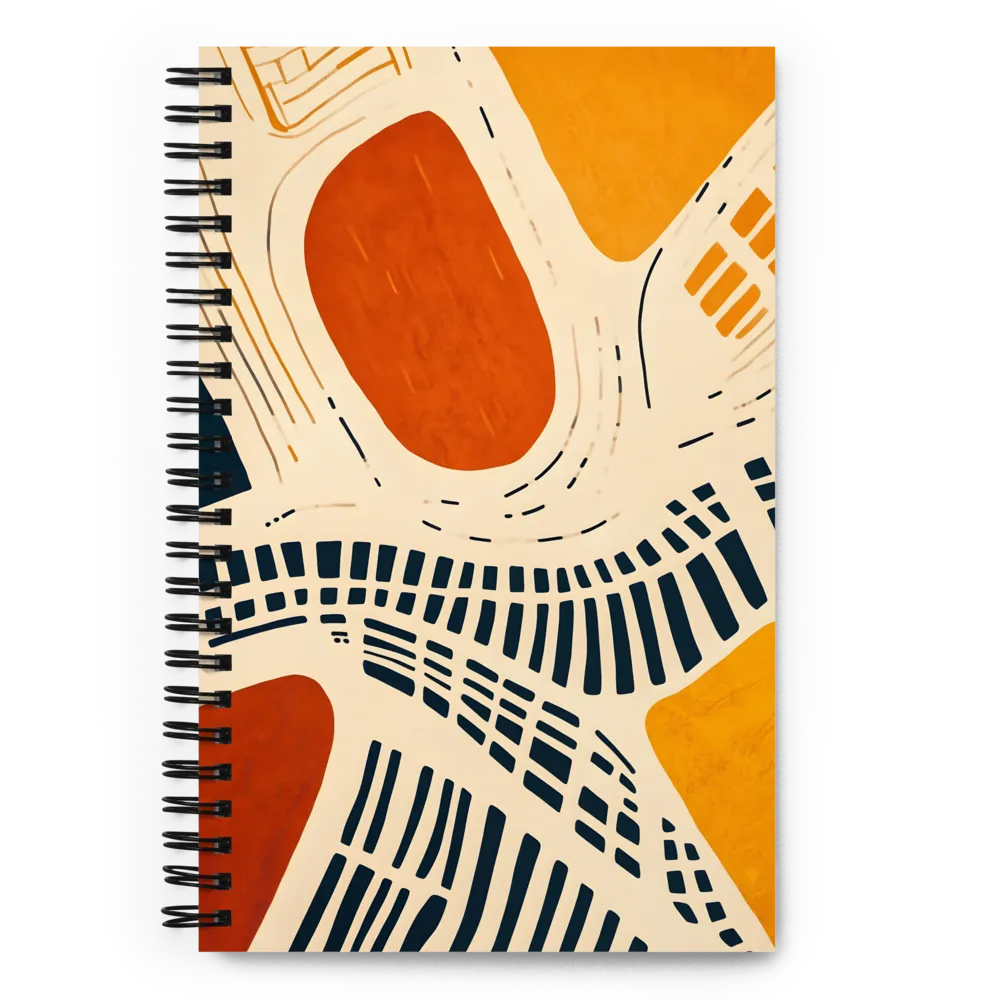 Organic Graphic Flow 
 Spiral Notebook | 140 pages