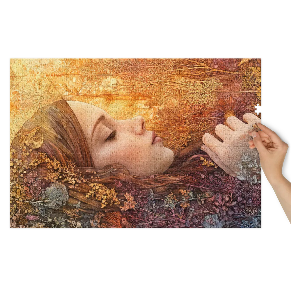 Serene Nature-Inspired Girl Portrait | Jigsaw Puzzle (252/520 pieces)