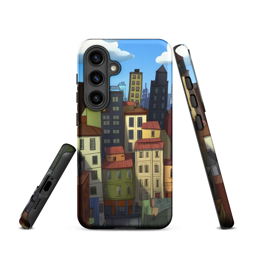 Colorful Cartoon Cityscape | Phone Case