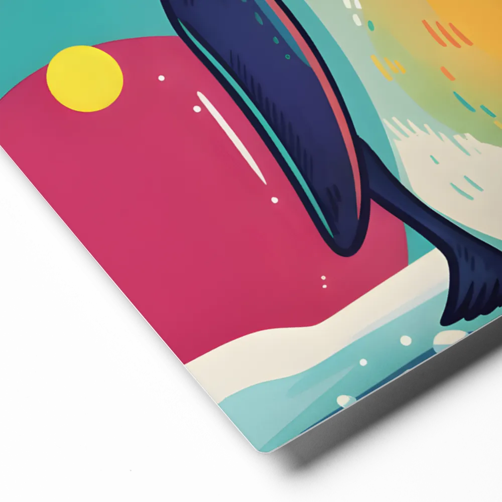 Colorful Penguin 
 Canvas | 8″x 8″