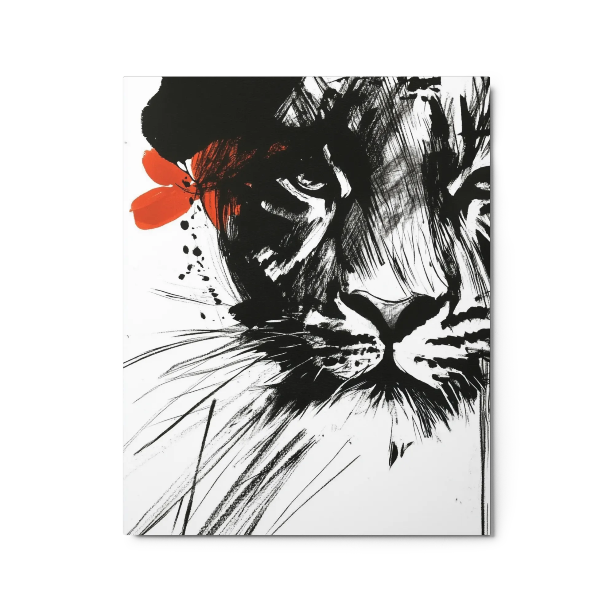 Abstract Lion Face Design