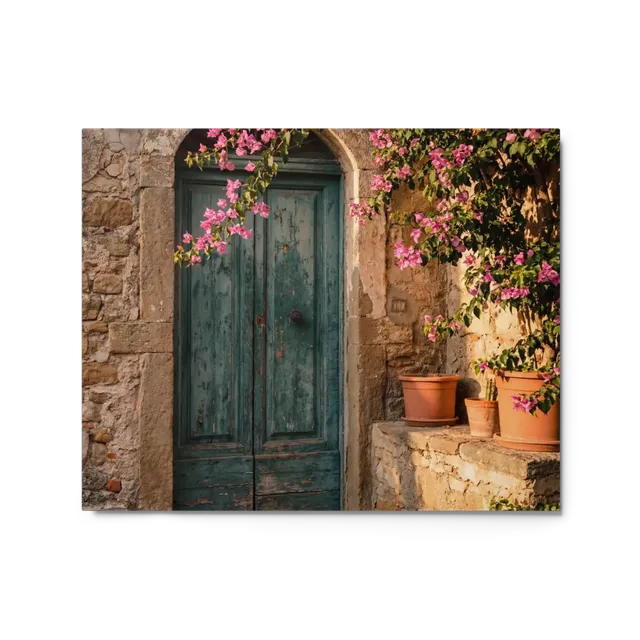 Weathered Door, Bougainvillea | Art Print
