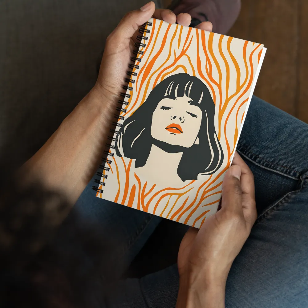 Orange Dream Portrait 
 Spiral Notebook | 140 pages