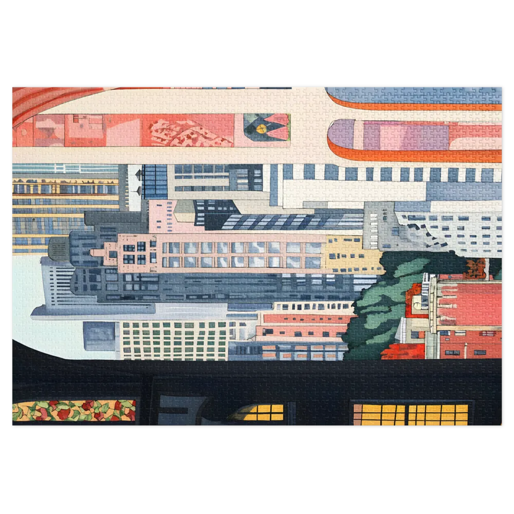 Urban Arches View 
 Jigsaw Puzzle in Tin Box