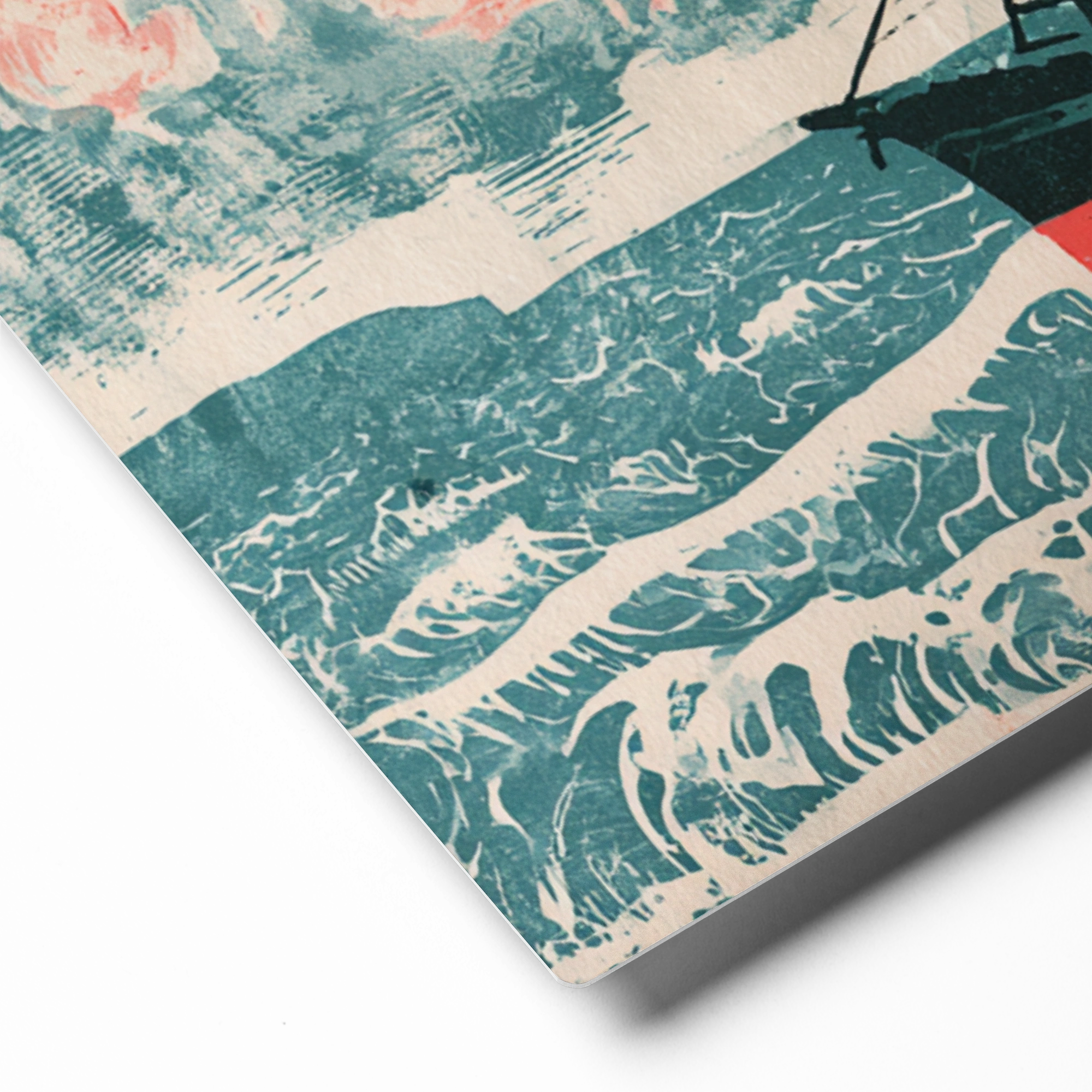 Stormy Seas Woodblock | Art Print