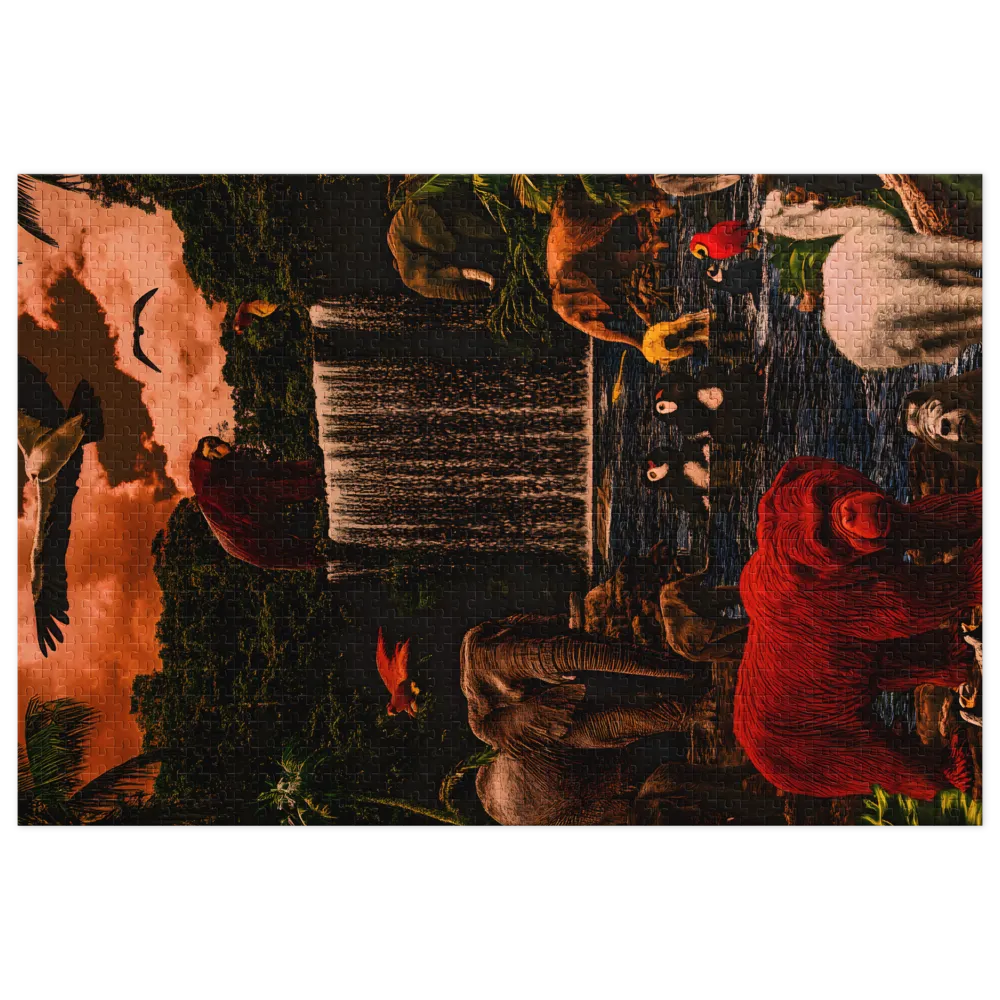 O Crepúsculo da Floresta Tropical 
 Puzzle em caixa de metal