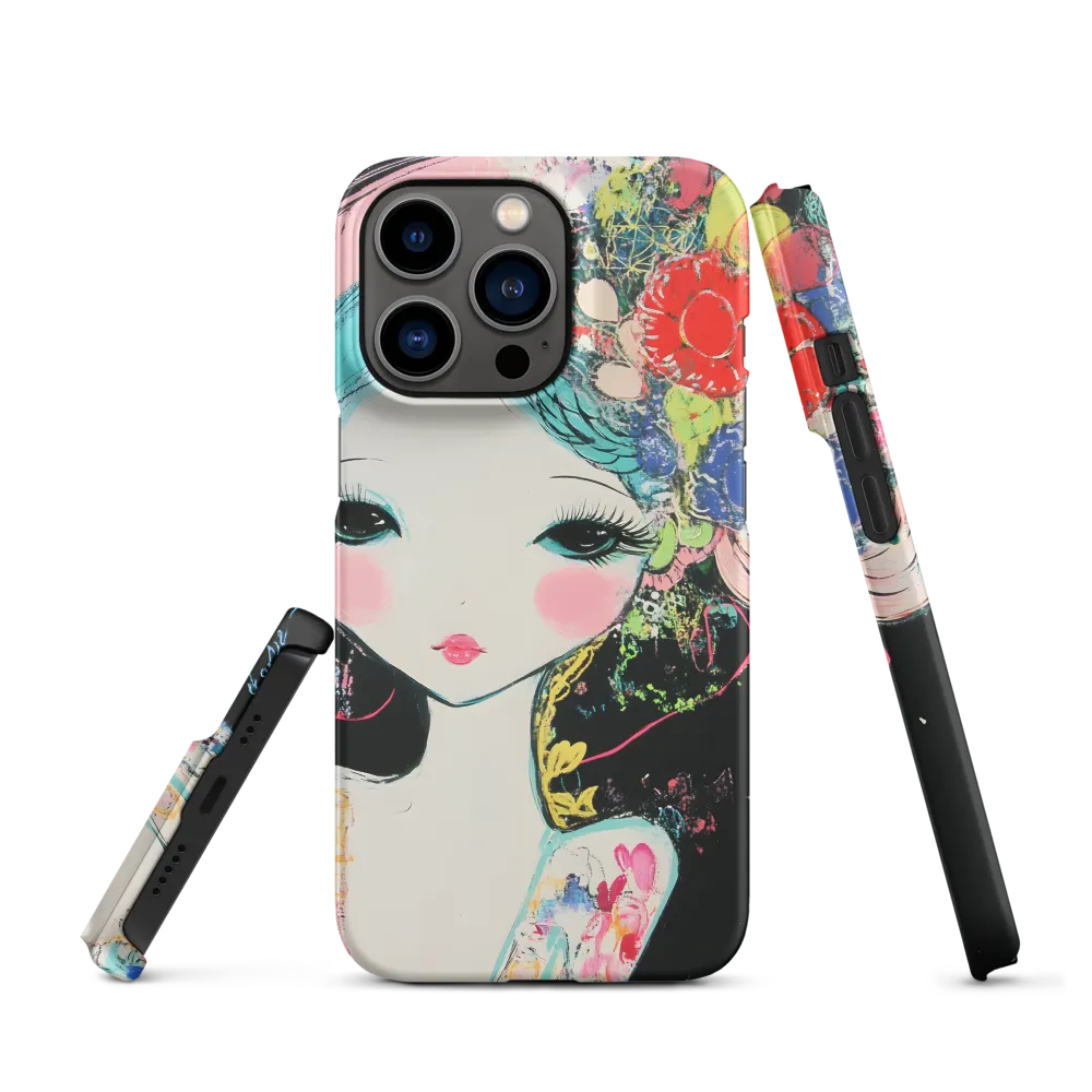 Floral Girl Portrait | Phone Case