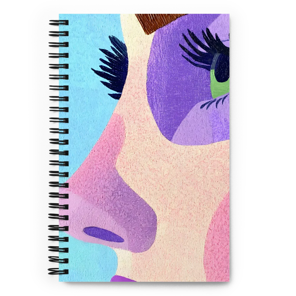 Fragmented Profile in Cyan and Purple
