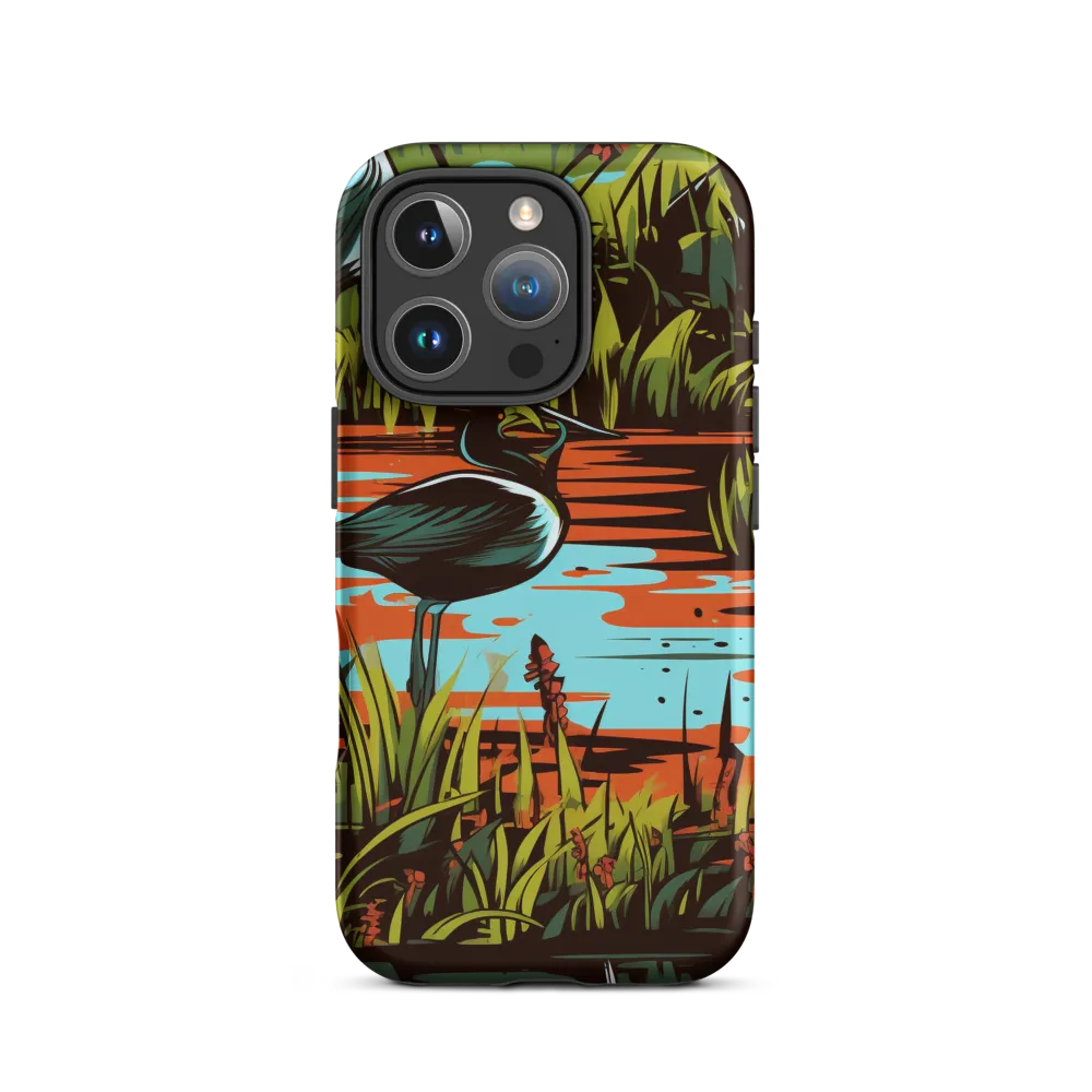 Birds in Wetland Landscape | Phone Case