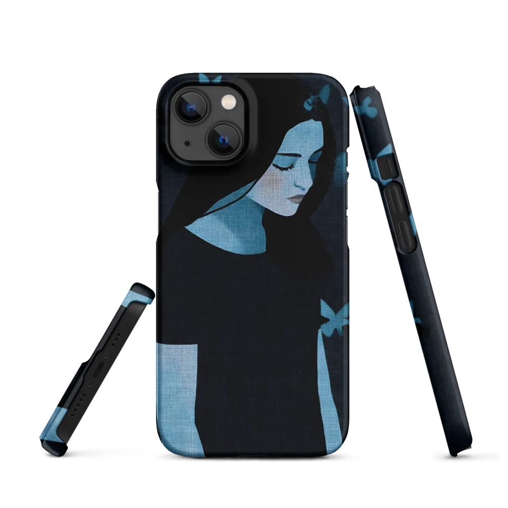 Melancholic Female Figure with Butterflies | Phone Case