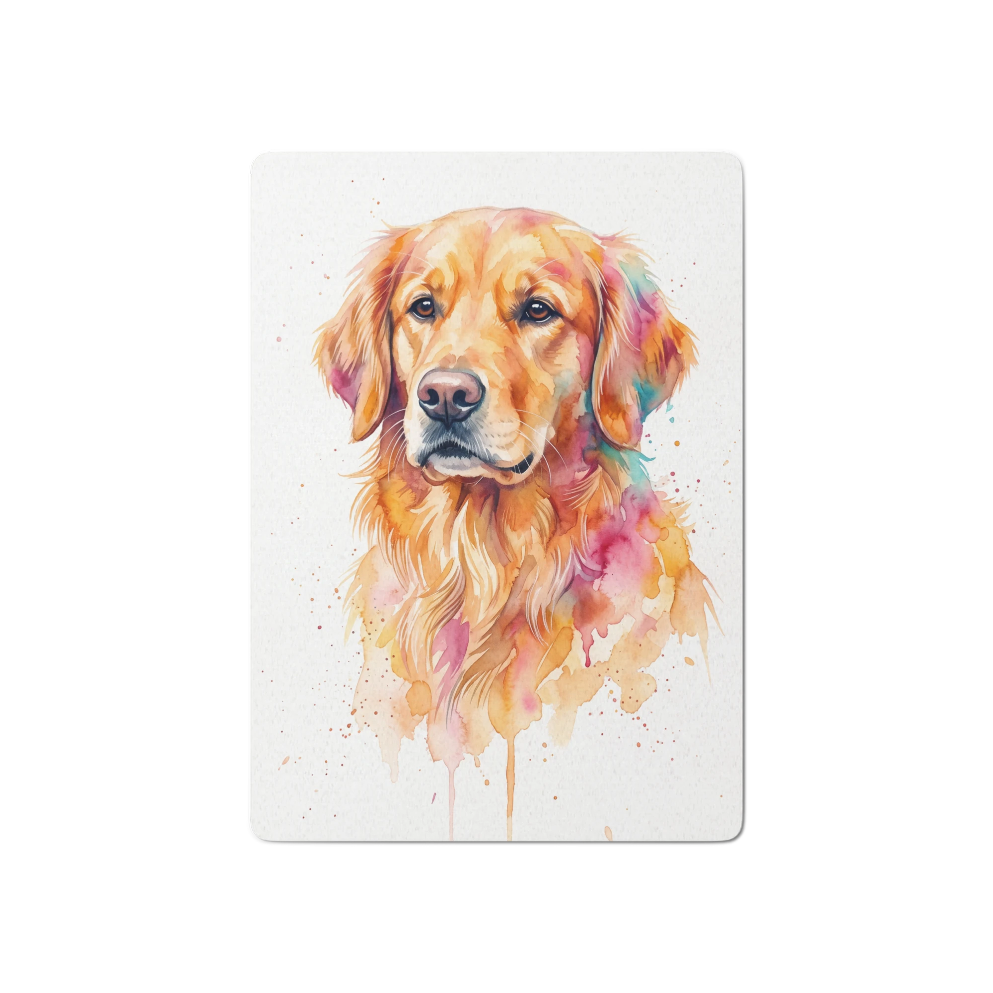 Pet Portrait Playing Cards — Splash Watercolor