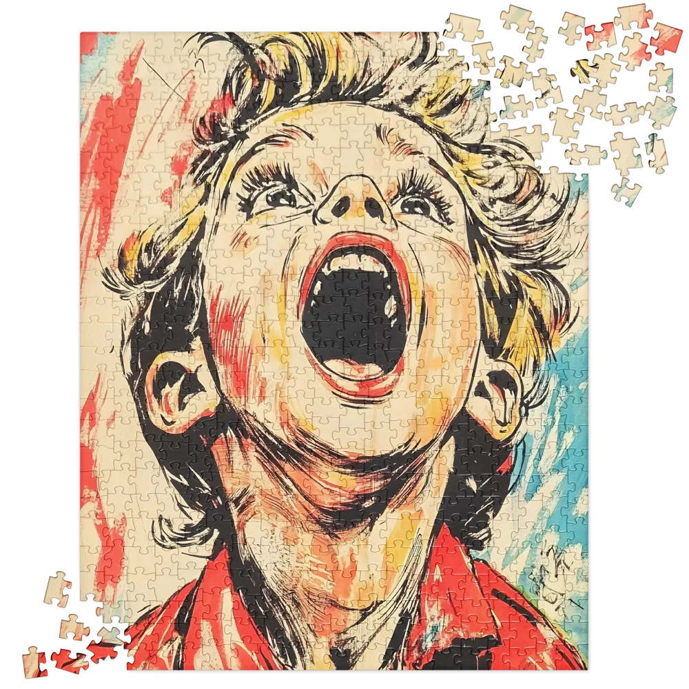 Emotional Outcry Portrait 
 Jigsaw Puzzle