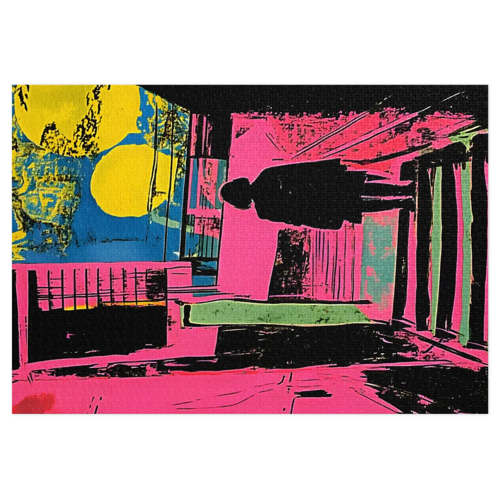 Silhouette on the Stairs 
 Jigsaw Puzzle in Tin Box