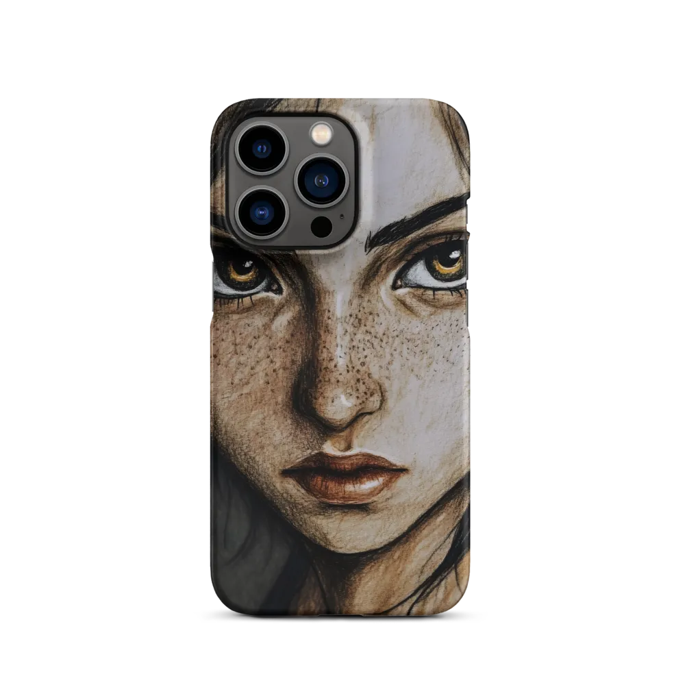 Realistic Female Portrait in Colored Pencil | Phone Case