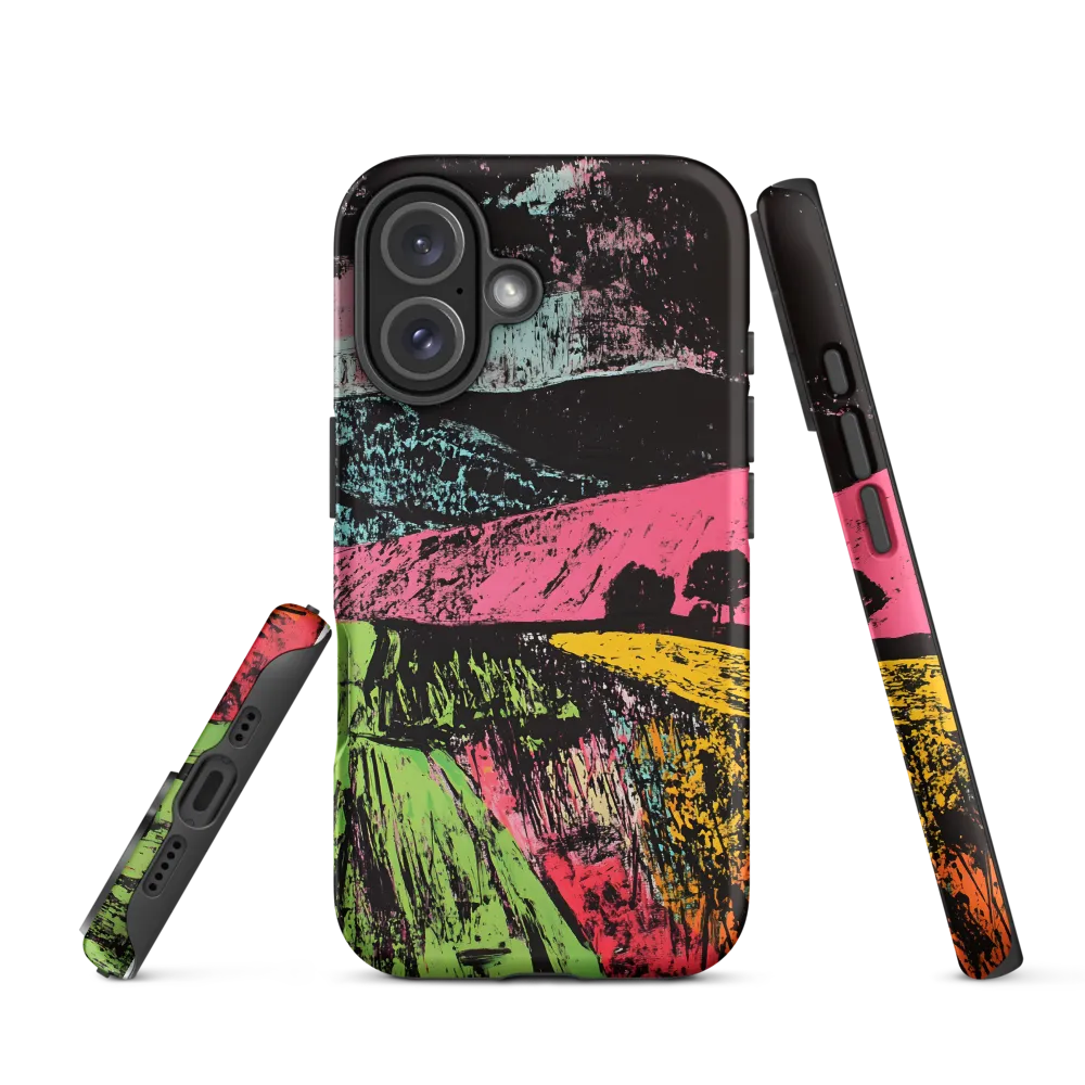 Neon Fields at Dusk | Phone Case