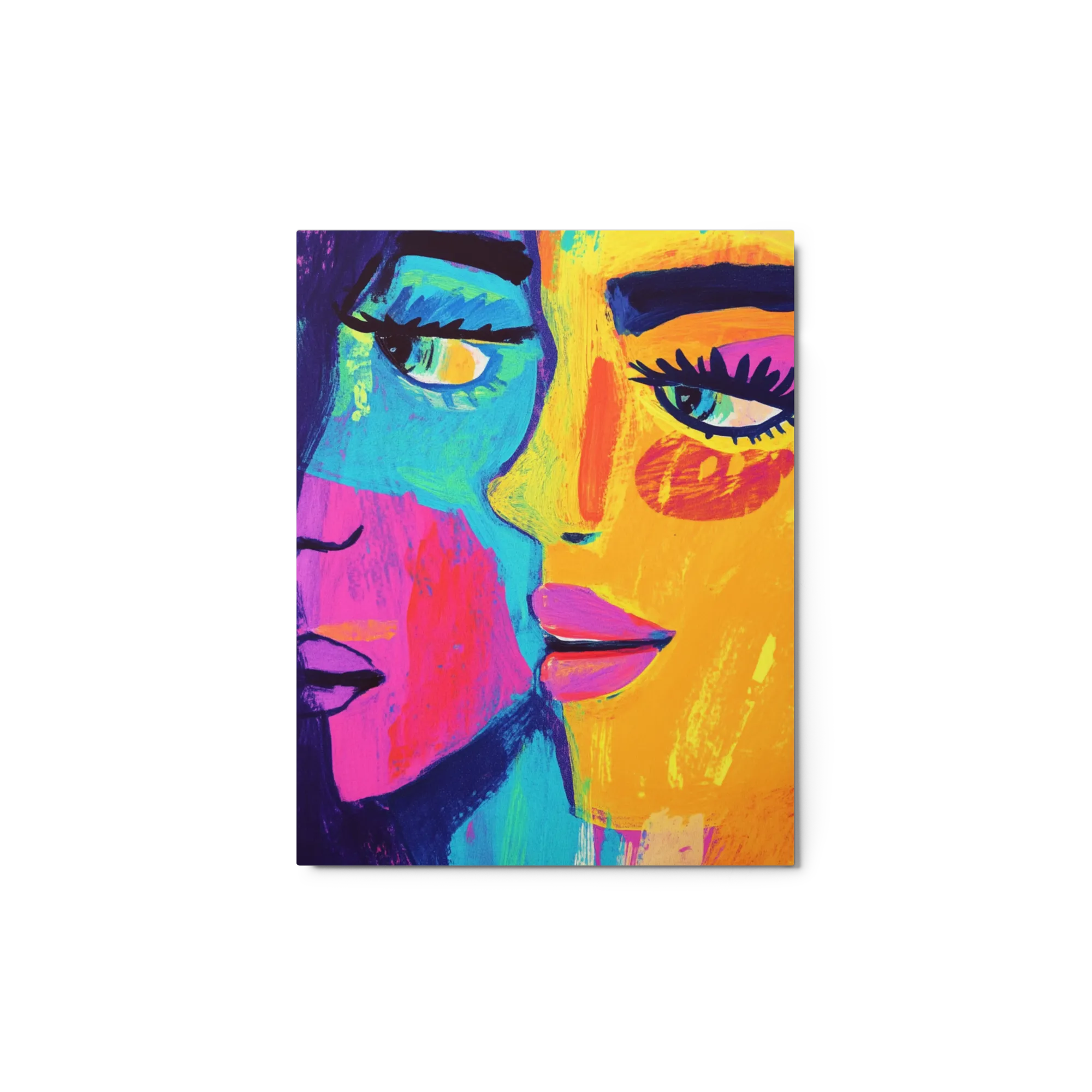 Dual Perspectives: A Vibrant Abstract Portrait