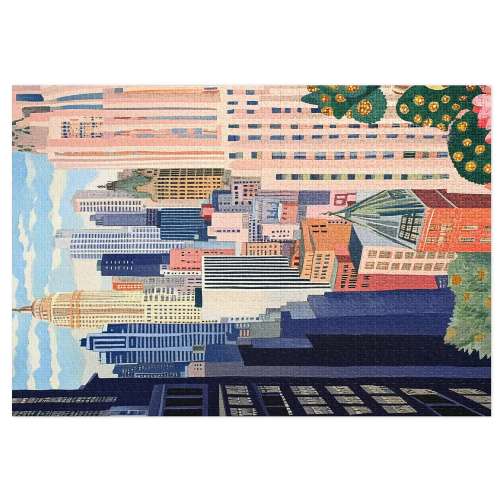 Cityscape with Skyscrapers | Jigsaw Puzzle (252/520 pieces)