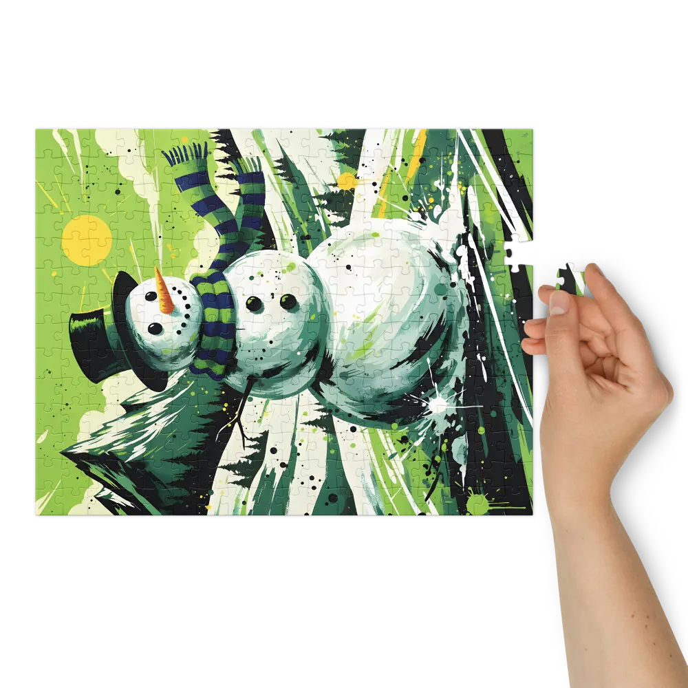 Emerald Snowman | Jigsaw Puzzles