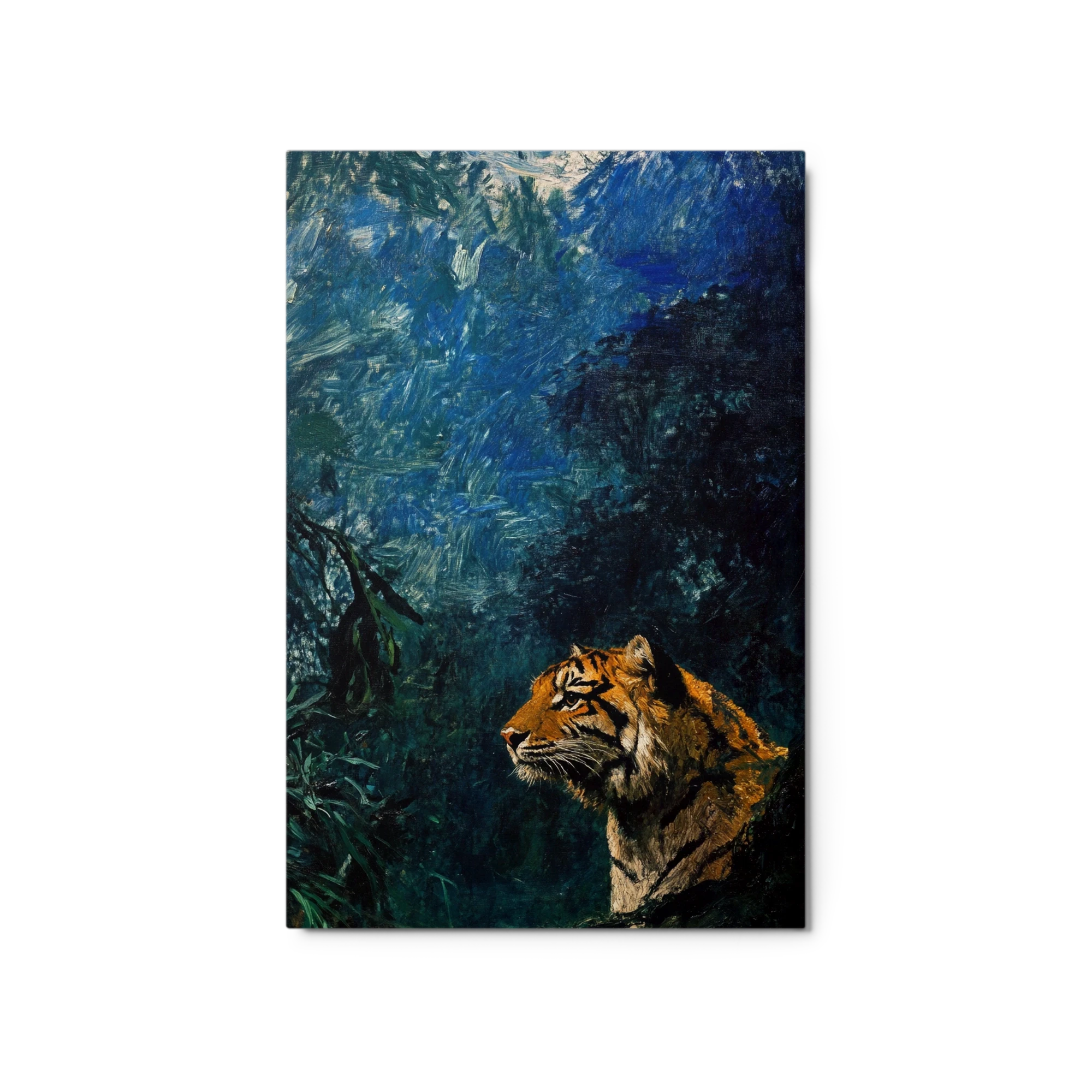 Tiger in Blue Landscape
