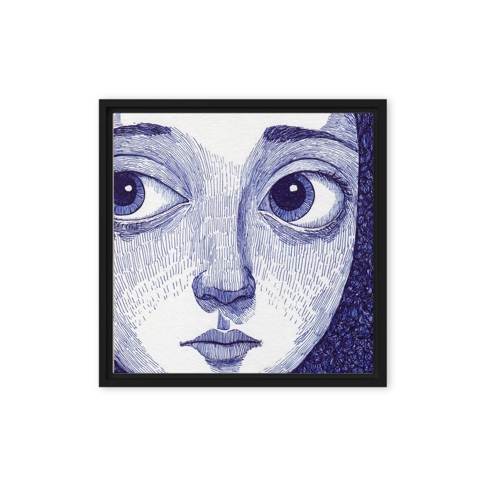 Blue Ink Gaze | Art Print