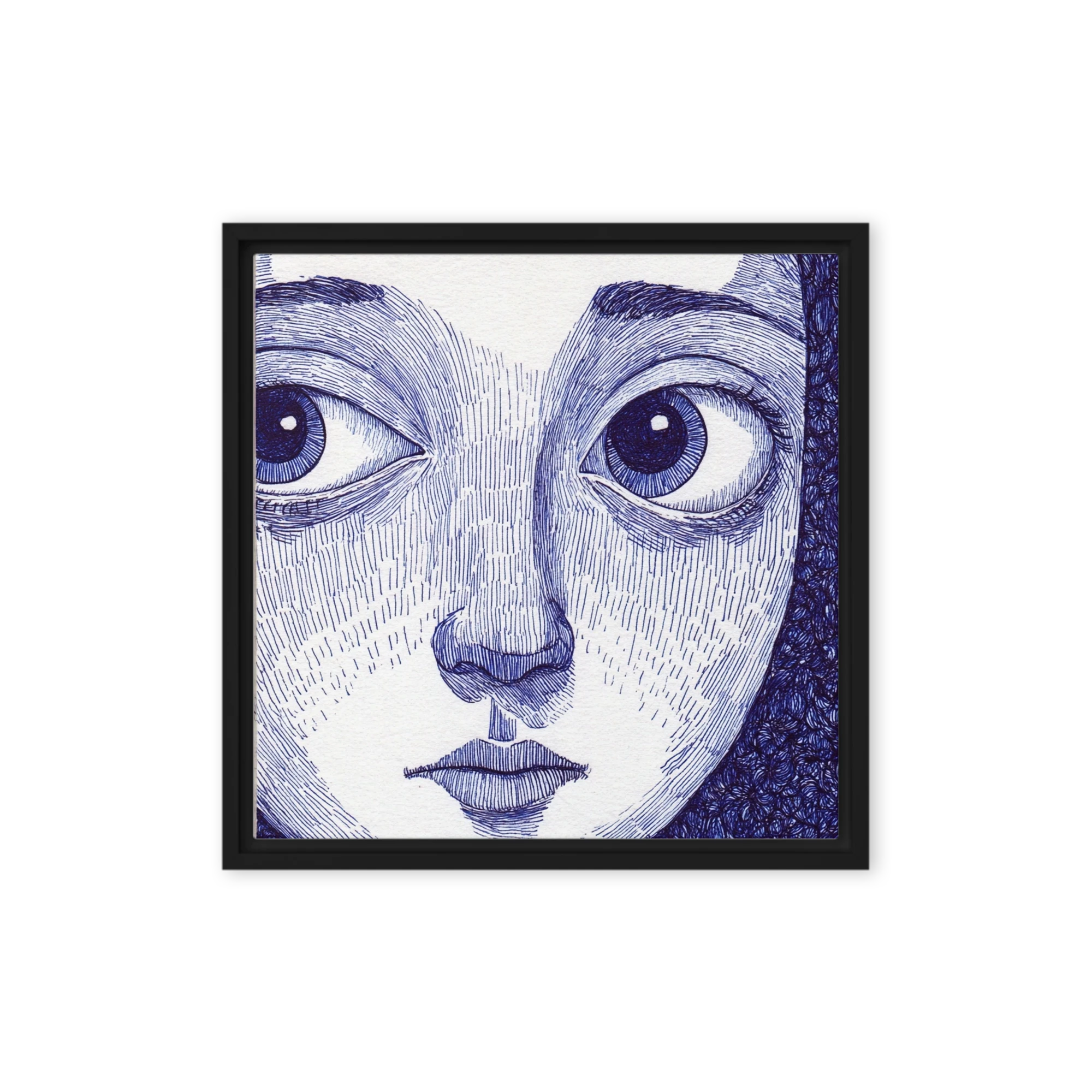 Blue Ink Gaze | Art Print