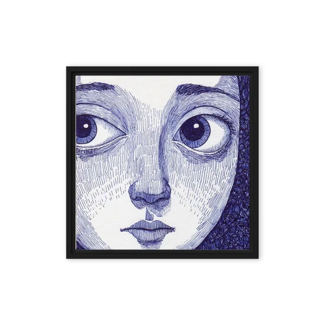 Blue Ink Gaze | Art Print